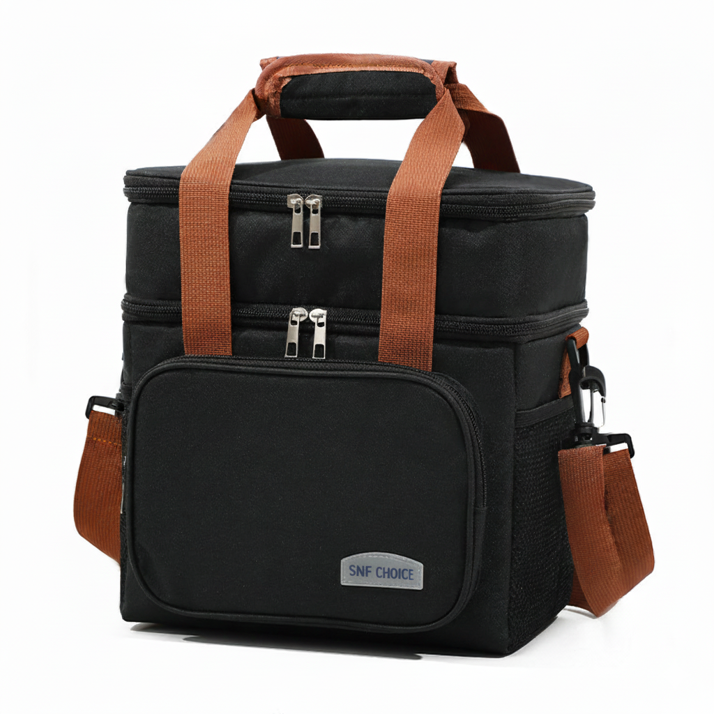 SNF Choice Insulated Lunch Hot & Cold Storage, Double-Layer Thermal Tote with Adjustable Stra, Waterproof