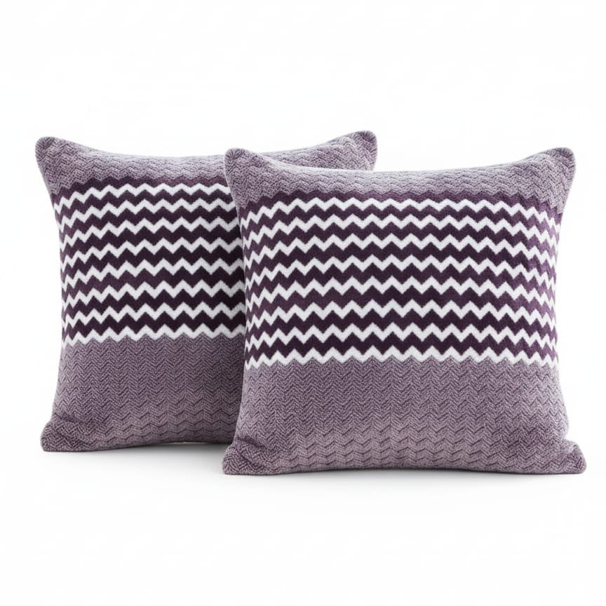 SNF Choice Decorative Throw Pillow Cushions, Chevron Pattern, Set of 2