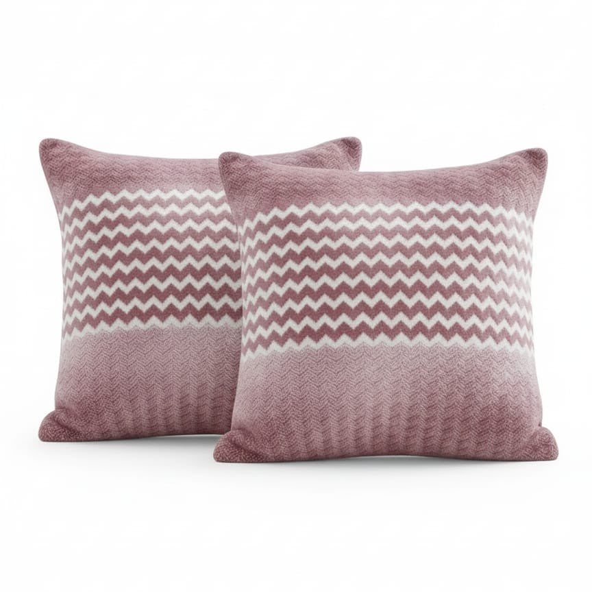 SNF Choice Decorative Throw Pillow Cushions, Chevron Pattern, Set of 2