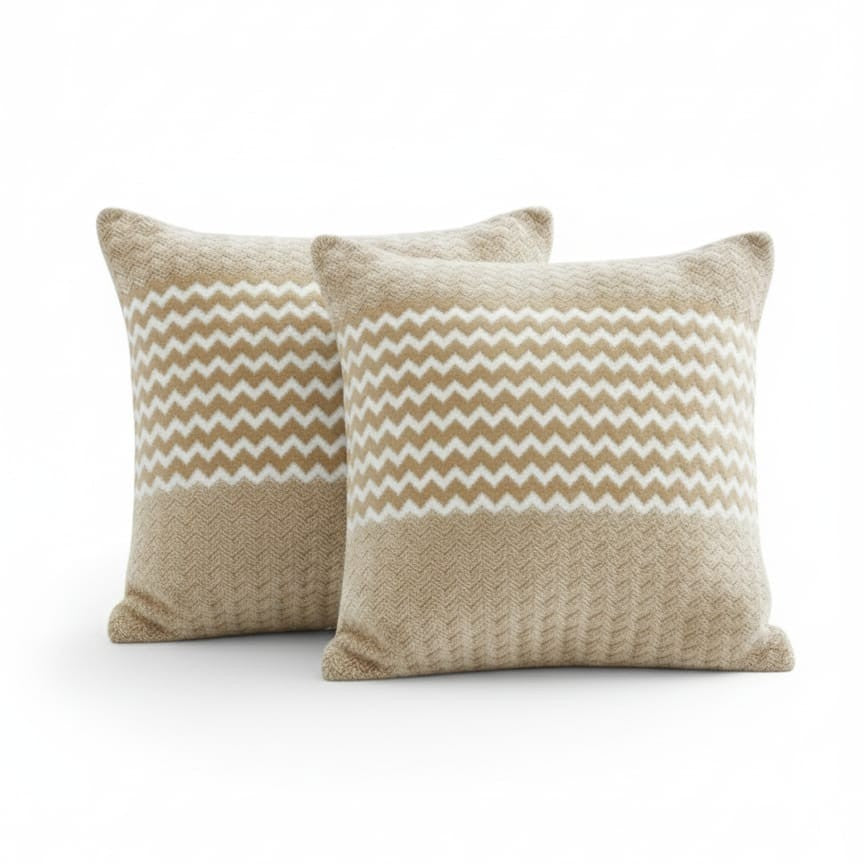 SNF Choice Decorative Throw Pillow Cushions, Chevron Pattern, Set of 2